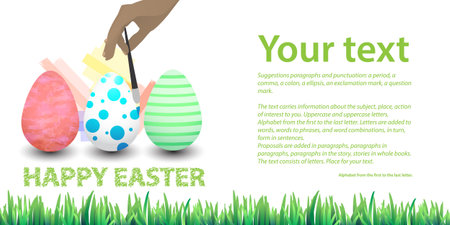 Happy Easter. Place for your textのイラスト素材