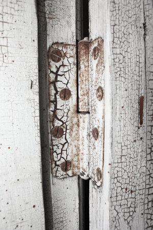 Background old door paint peeling off. Photo for your designの写真素材