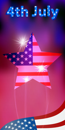 US Independence Day. Illustration, vectorのイラスト素材