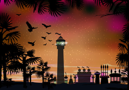 Ramadan. Religion September Islamのイラスト素材