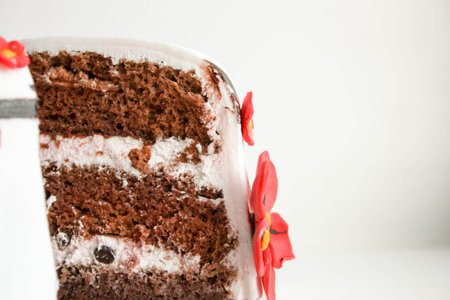 Cake puffed in white glaze. Photo for your design