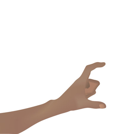 the size. Hands holding a telling size. Photo for your design.のイラスト素材