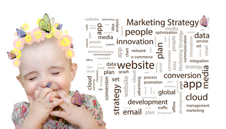 marketing strategy Concept of happiness. Smallの写真素材