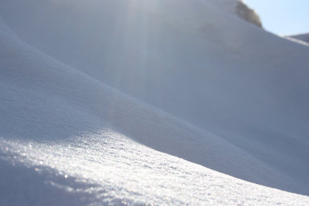 New Year's background. snow cloth. rays of light mountain. photo for your designの写真素材