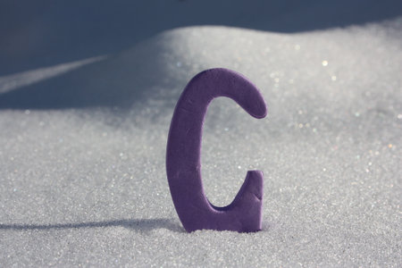 New Year's background. snow cloth. the letter g. photo for your designの写真素材