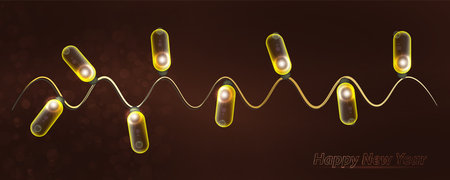 New Year and Christmas holiday vector illustration.のイラスト素材