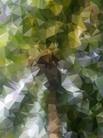 abstraction background vector illustration. triangles geometric texture palm green verticalのイラスト素材