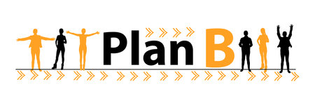 Plan b emergency plan concept.のイラスト素材