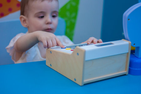 cashbox. child and money profit account designの写真素材