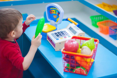 shopping cart. subsistence minimum for a basket of products in the storeの写真素材