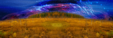 the swamp. in the steppe in autumn. Russia Siberiaの写真素材