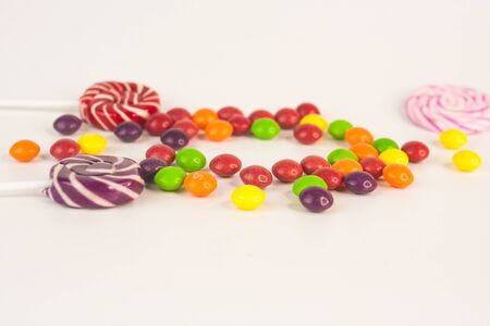Sweets are sweet and colored. delicious round pelletsの写真素材