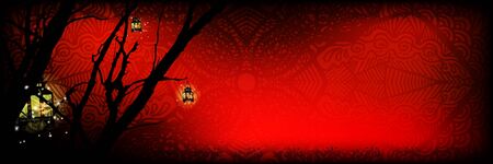 Rabadan is a traditional Arabic and Muslim holiday. Bright cardのイラスト素材