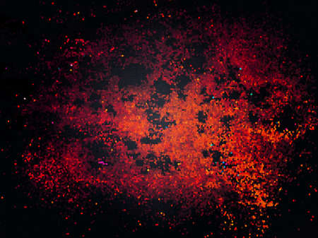 Wall red abstraction. Dark Backgrounds. Lava frozen. Paint spots. Rock surface with cracks. Rock background. Abstract texture. Rock texture. Stone background. Stone texture. Structure.の写真素材