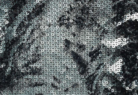Glitter background. Fabric texture with spangles. Background sequin. Glitter texture. Fabric...