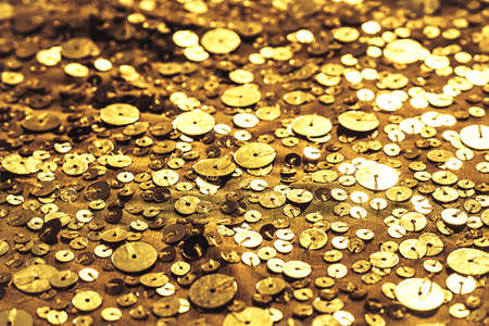 Glitter background. Fabric texture with spangles. Background sequin. Glitter texture. Fabric sequins. Iron cloth. Abstract background. Metal structure.の写真素材