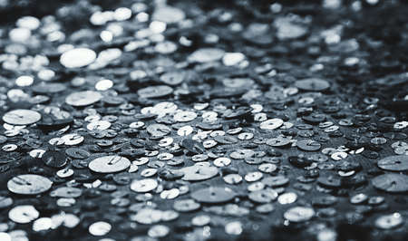 Glitter background. Fabric texture with spangles. Background sequin. Glitter texture. Fabric sequins. Iron cloth. Abstract background. Metal structure.の写真素材