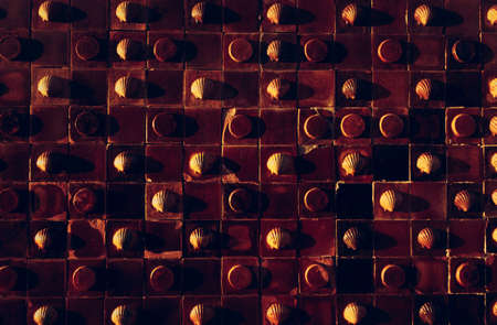 Brown texture. Stone background. Rock texture. Grunge Rough structure. Abstract texture. Rock surface with cracks. Rock pile. Paint spots wall. Wall marble.の写真素材