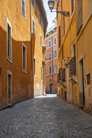 Little street in Romeの写真素材