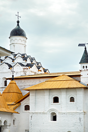 Medieval male Orthodox Alexander-Svirsky Monastery, St. Petersburg, Russia, XV centuryの写真素材