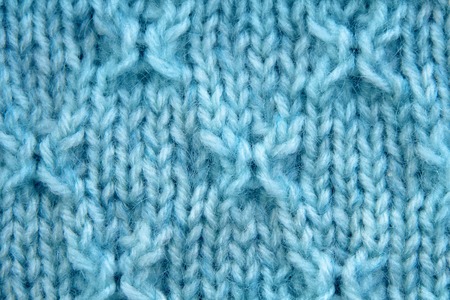 Texture of knitted blue canvas