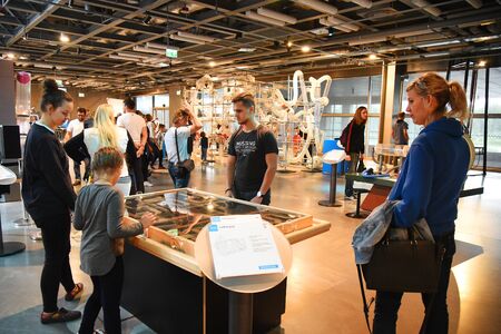 Warsaw, Poland-July 14, 2018: The Copernican Science Center. Developing interactive children's museum.のeditorial素材