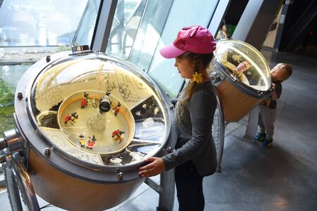 Warsaw, Poland-July 14, 2018: The Copernican Science Center. Developing interactive children's museum.のeditorial素材