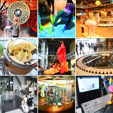 Warsaw, Poland-July 14, 2018: The Copernican Science Center. Developing interactive children's...