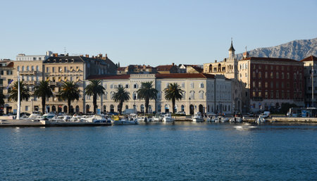 View of the old town of Rovinj, Croatia.の写真素材