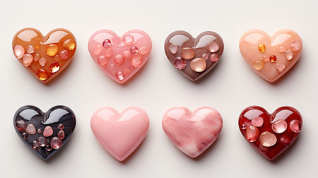 3d heart on pink background. heart icon, like and love 3d render illustration.の素材