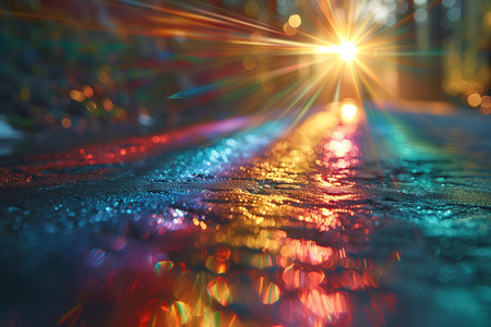 glitter vintage lights background. multicolor. de-focusedの素材