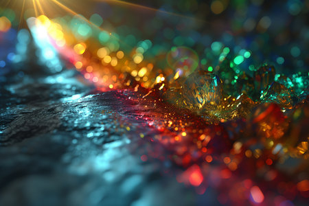 glitter vintage lights background. multicolor. de-focusedの素材