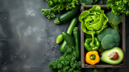 Eco bag with Fresh vegetables. Eco-friendly shopping. Fabric shopper on green background. Vegan Concept. Zero waste. Organic Plastic-free concept.の素材