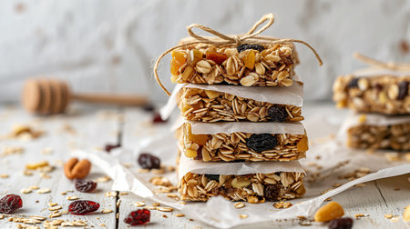Health Bars,Energy bars - snack for healthy still lifeの素材