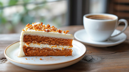 Slice of homemade carrot cakeの素材