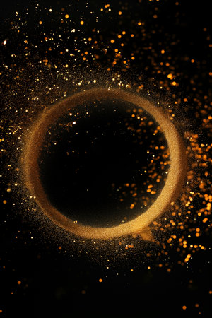 Abstract shiny color gold wave design elementの素材