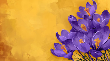 Spring flowers vintage backgroundの素材