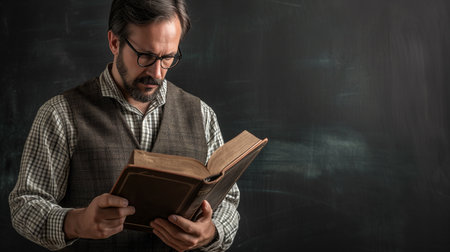 Nerdy Gentleman in Bow Tie and Vest or Waistcoat Holding Vintage Books. Lover of Literature and Reader of Classic Books.の素材