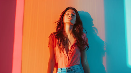 A serene, minimalist bedroom designed in a Japanese style featuring a low platform bed with white linens, soft lighting, and a bonsai tree against a backdrop of traditional shoji screens.の素材