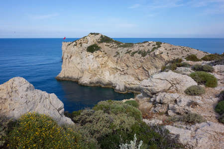 Mediterranean seascape near Patara in Turkeyの写真素材