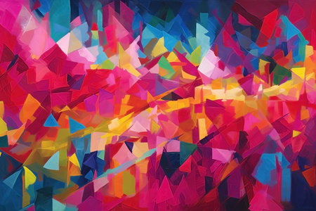 Abstract colorful psychedelic background. Modern art, creative painting. AI generatedの素材