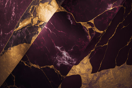 Burgundy and gold marble background. Luxury marble stone texture. Invitation backdrop.の素材