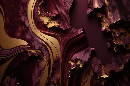 Burgundy and gold marble background. Invitation, card backdrop, banner.の素材