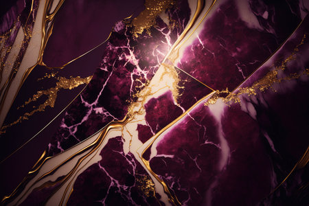 Burgundy and gold marble background. Luxury marble stone texture. Invitation backdrop.の素材