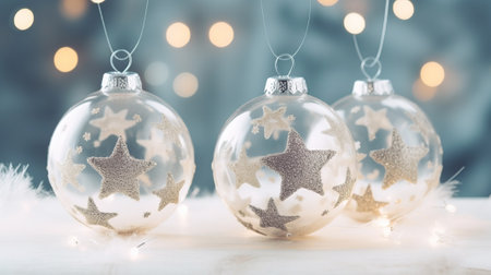 Christmas decor in cozy interior close-upの素材