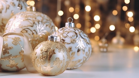 Christmas decorations close-upの素材