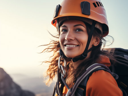 Female rescuer at work close-up. Woman career conceptの素材