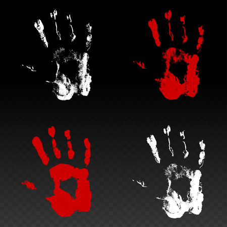 Colored prints of human hand. Cute skin texture pattern. Hand illustrationのイラスト素材