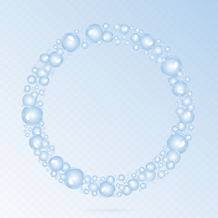 Soap bubbles background. Air bubbles. Bubbles circleのイラスト素材
