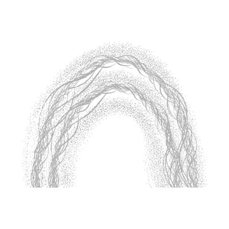 rainbow or arch in simple style. Vector art. Isolated.のイラスト素材